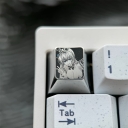 1U Titanium Alloy Artisan Keycaps Precision Pointillism for Mechanical Keyboard -Gotoh Hitori